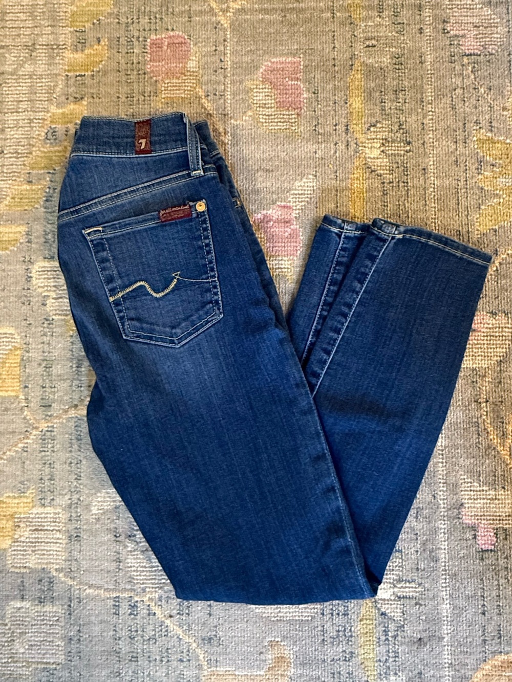 7 For‎ All Mankind Cropped Gwenevere Jeans Dark Wash Size 26 Denim